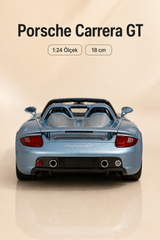 Porsche Carrera GT Açık Mavi 1:24 Ölçek 18 cm Koleksiyonluk Model Araba