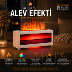 Alev Efektli Lavanta Bahçe Dekorasyon Hava Nemlendirici (Isıtmasız)