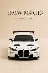 BMW M4 GT3 Beyaz 1:24 Ölçek 20 cm Koleksiyonluk Model Araba