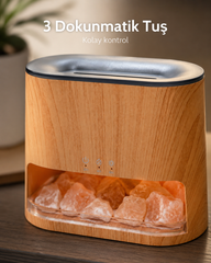 Tuz Taşlı Aroma Difüzör Hava Nemlendirici LED Işıklı Hediyelik Eşya