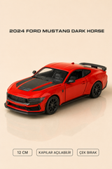 2024 Ford Mustang Dark Horse Metal Çek Bırak Araç 12 cm - 4 Renk Seçeneği