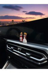 Sevgiliye Hediye Araç İçi Aksesuarı Prens ve Prenses Biblo - 7 cm