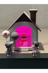 Kar Tasarımlı LED Işıklı Ev & Sevimli Çift Figürlü Hediye Seti – Gece Lambası & Buhar Nemlendirici