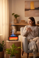 Alev Efektli Dekoratif Şömineli Hava Nemlendirici (Isıtmasız)