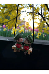 Romantik Çift Araba Aksesuarı – I Love You Yazılı Dekoratif Figür - 5 cm