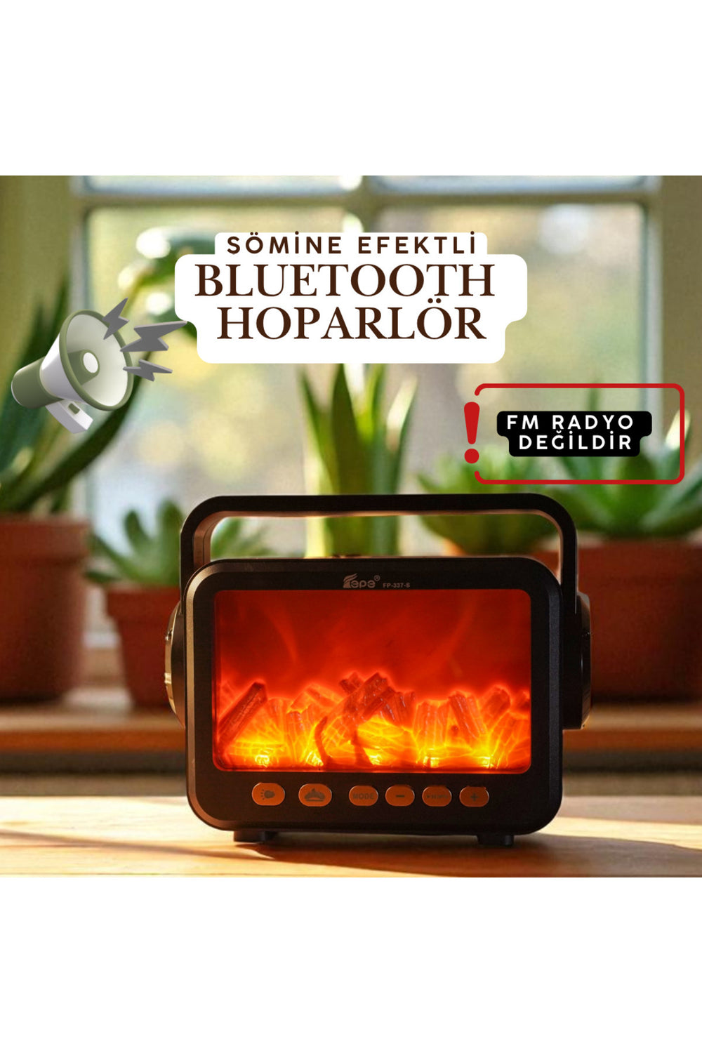 FP-337-S Şömine Görünümlü Bluetooth Hoparlör
