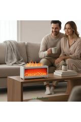 Alev Efektli Dekoratif Şömineli Hava Nemlendirici (Isıtmasız)