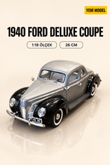 1940 Ford Deluxe 1:18 Ölçek Koleksiyonluk Model Araba | 26 cm