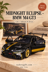 Motormax Midnight Eclipse BMW M4 GT3 1:24 Metal Model Araba – MM-79206 – Kapıları açık