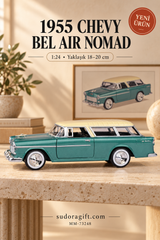 Motormax 1955 Chevrolet Bel Air Nomad 1:24 Metal Model Araba – MM-73248 – Sol görünüm