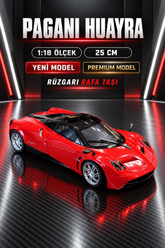 Pagani Huayra Kırmızı 1:18 Premium Model Araba | 25 cm