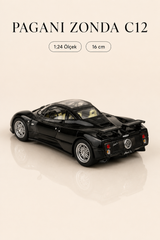Pagani Zonda C12 Siyah 1:24 Ölçek 16 cm Koleksiyonluk Model Araba