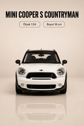 Mini Cooper S Countryman Beyaz 1:24 Ölçek 16 cm Metal Model Araba