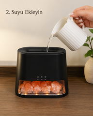 Tuz Taşlı Aroma Difüzör Hava Nemlendirici LED Işıklı Hediyelik Eşya