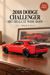 Motormax 2018 Dodge Challenger SRT Hellcat Widebody 1:24 Metal Model Araba – MM-79350 – Arka görünüm