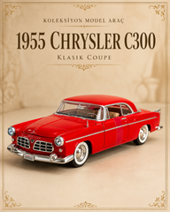 1955 Chrysler C300 - 1:24 Nostaljik Metal Araba