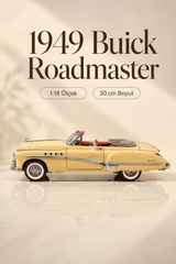 1949 Buick Roadmaster Krem Cabrio 1:18 Ölçek 30 cm Model Araba