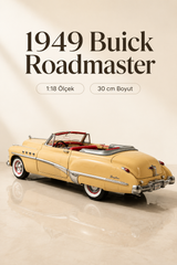 1949 Buick Roadmaster Krem Cabrio 1:18 Ölçek 30 cm Model Araba