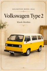 Volkswagen Type 2 1:24 Nostaljik Metal Araba Sevgiliye Hediye