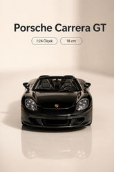 Porsche Carrera GT Siyah 1:24 Ölçek 18 cm Koleksiyonluk Model Araba