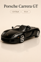 Porsche Carrera GT Siyah 1:24 Ölçek 18 cm Koleksiyonluk Model Araba