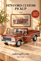 Motormax 1979 Ford Custom Pickup 1:24 Metal Model Araba – MM-79346 – Kapilari Acik