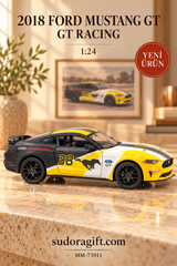 Motormax GT Racing 2018 Ford Mustang GT 1:24 Metal Model Araba – MM-73911 – Sag Gorunum