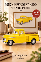 Motormax 1957 Chevrolet 3100 Stepside Pickup 1:24 Metal Model Araba
