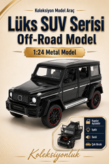 Lüks SUV Serisi - Off Road Model 1:24 Işıklı Çek-Bırak