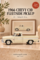 Motormax 1966 Chevrolet C10 Fleetside Pickup 1:24 Metal Model Araba