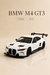 BMW M4 GT3 Beyaz 1:24 Ölçek 20 cm Koleksiyonluk Model Araba