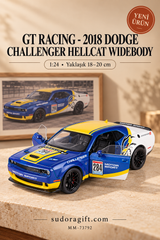 Motormax GT Racing 2018 Dodge Challenger Hellcat Widebody 1:24 Metal Model Araba – MM-73792 – Kapıları açık