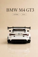 BMW M4 GT3 Beyaz 1:24 Ölçek 20 cm Koleksiyonluk Model Araba