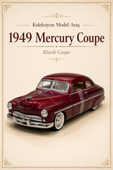 1949 Mercury Coupe - Nostaljik Metal Araba 1:24 Boyut