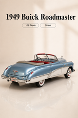 1949 Buick Roadmaster Mavi Beyaz Cabrio 1:18 Ölçek 30 cm Model Araba