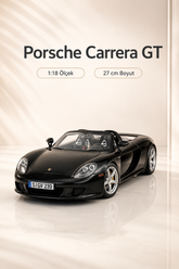 Porsche Carrera GT Siyah 1:18 Ölçek 27 cm Koleksiyonluk Model Araba