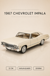 1967 Chevrolet Impala Metal Çek Bırak Araç 12 cm - 4 Renk Seçeneği