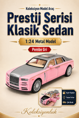 Prestij Serisi - Klasik Sedan 1:24 Metal Işıklı Çek-Bırak Araba