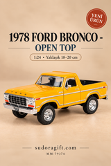 Motormax 1978 Ford Bronco Open Top 1:24 Metal Model Araba
