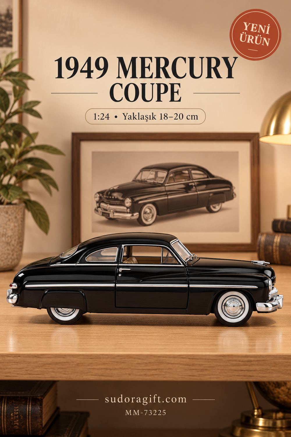 Motormax 1949 Mercury Coupe 1:24 Metal Model Araba – MM-73225 – Sağ görünüm