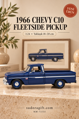 Motormax 1966 Chevrolet C10 Fleetside Pickup 1:24 Metal Model Araba – MM-73355 – Sol görünüm