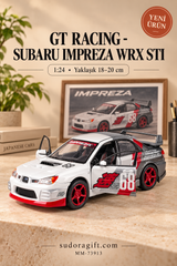 Motormax GT Racing Subaru Impreza WRX STI 1:24 Metal Model Araba – MM-73913 – Kapıları açık