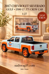Motormax Gulf 2017 Chevrolet Silverado 1500 LT Z71 Crew Cab 1:27 Metal Model Araba – MM-79666 – Arka Gorunum