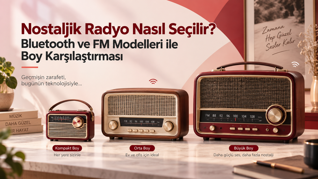 Nostaljik Radyo Nasıl Seçilir? Bluetooth ve FM Modelleri ile Boy Karşılaştırması