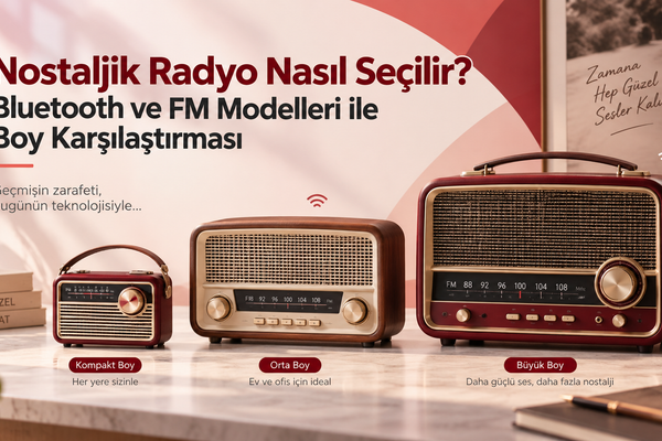 Nostaljik Radyo Nasıl Seçilir? Bluetooth ve FM Modelleri ile Boy Karşılaştırması