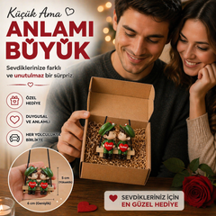 Romantik Çift Araba Aksesuarı – I Love You Yazılı Dekoratif Figür - 5 cm