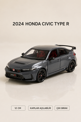 2024 Honda Civic Type R Metal Çek Bırak Araç 12 cm - 4 Renk Seçeneği