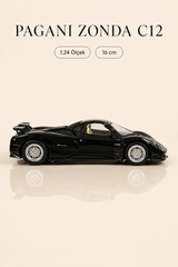 Pagani Zonda C12 Siyah 1:24 Ölçek 16 cm Koleksiyonluk Model Araba