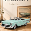 1957 Chevrolet Bel Air Mint Yeşili Cabrio 1:18 Ölçek 28 cm Model Araba