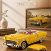 1955 Chevy Bel Air Sarı 1:18 Ölçek Diecast Model Araba – 29 cm Çıkarılabilir Tavanlı Koleksiyonluk Klasik Araç